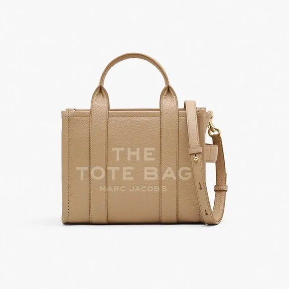 MARC JACOBS The Leather Small Tote Bag in Camel - Picture 7 of 9